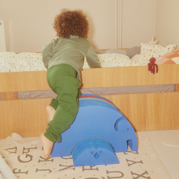 Elefant L, blue gym, bObles