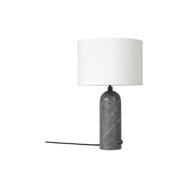 Gravity Table Lamp, grey marble/white, GUBI