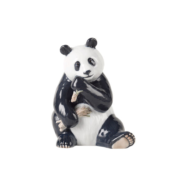 Spisende Panda figur, Royal Copenhagen