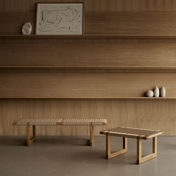 BM0489S Table Bench bord, olieret eg/natur, Carl Hansen & S&oslash;n