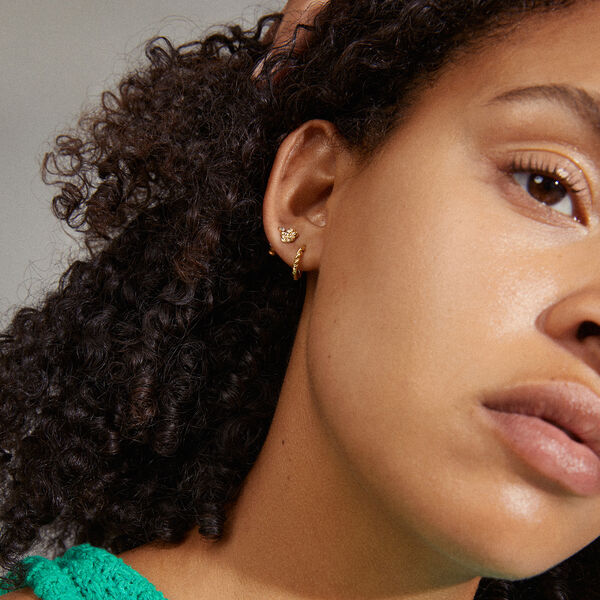 EMANUELLE &Oslash;reringe 3-i-1 s&aelig;t, gold plated, Pilgrim