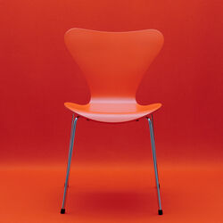 Serie 7&trade; 3107 Verner Panton 100 stol, orange, Fritz Hansen