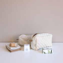 Vaskeklude 4-pak, classic stripes camel, Cam Cam Copenhagen