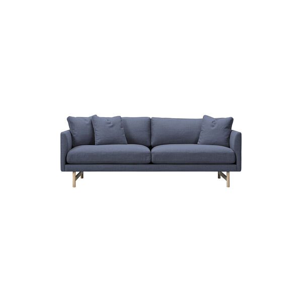 5552 Calmo 95 2 pers. sofa, mørkeblå/lakeret eg, Fredericia Furniture