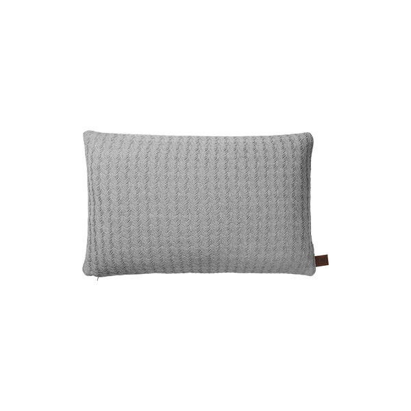Strikket Plaid Wave, med grey melange, By LOHN