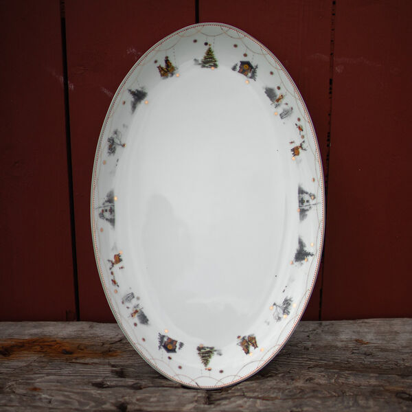 Julemorgen Story | Ovalt fad | 39 cm, Wik & Wals&oslash;e