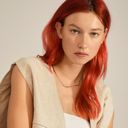 JOANNA Flat Snake Chain Halskæde, gold plated, Pilgrim