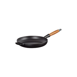 Signature stegepande med træhåndtag Ø 28 cm, matte black, Le Creuset
