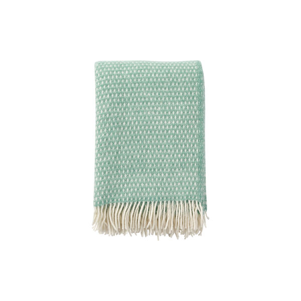 Knut Uld plaid, jade, Klippan Yllefabrik