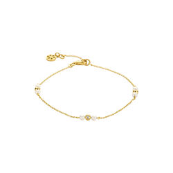 OPHELIA ARMB&Aring;ND, guld/diamanter/ferskvandsperler, Spirit Icons