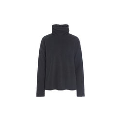 Classic High-Neck Fleece Pullover | Soft Black | Bluse, Henriette Steffensen Copenhagen