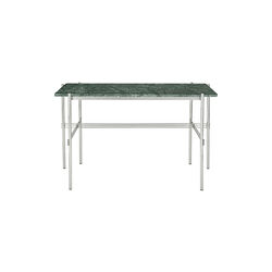 TS Desk, green guatemala marble/steel, GUBI