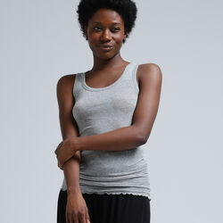Bella top, grey melange, Seamless Basic