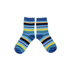 GRAPHIC STRIPES strømper, blue, Bella Ballou