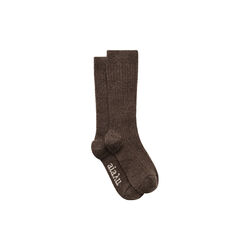 Cashmere Sock, dark brown melange, Aiayu