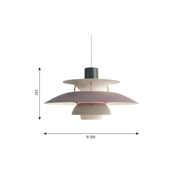 PH 5 pendel, grå, Louis Poulsen