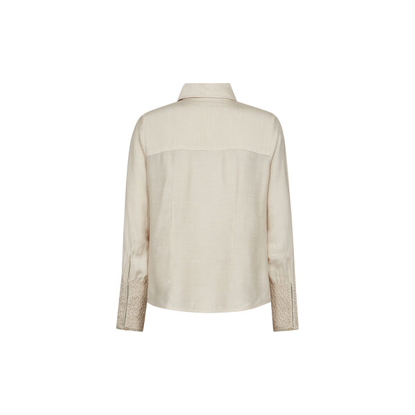 PD-Viola Beaded Shirt, oyster white melange, Pieszak
