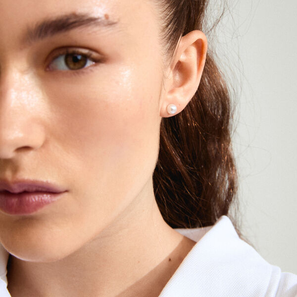 DIONYSIA Pearl &Oslash;restikker, gold plated, Pilgrim