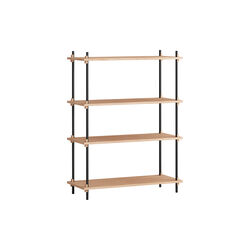 Shelving System &ndash; S.115.1.A, oak/black, MOEBE