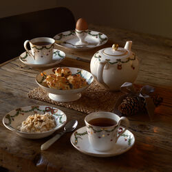 Stjerne Riflet Jul dyb tallerken Ø 17 cm, Royal Copenhagen