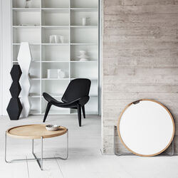 CH417 Bakkebordet, olieret eg/sort/hvid, Carl Hansen & S&oslash;n