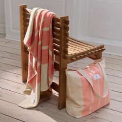 SUN STRIPE strandh&aring;ndkl&aelig;de, coral pink, Georg Jensen Damask