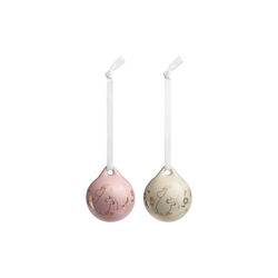 Mumi Julekugler 2 stk.| K&aelig;rlighed | Pink & Gold, Moomin Arabia