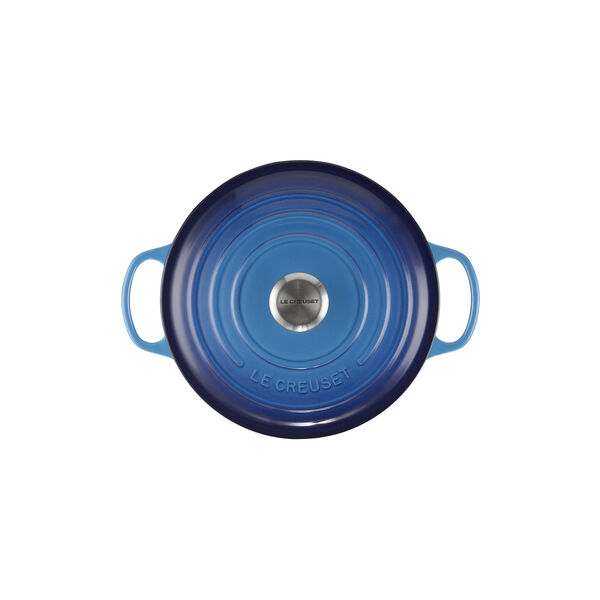 Signature rund st&oslash;bejernsgryde &Oslash; 26 cm, azure blue, Le Creuset