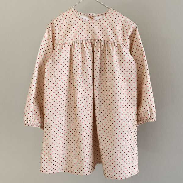 Ines Dress, red dot, Lalaby