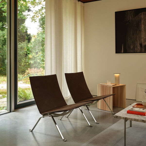 PK22&trade; loungestol, Haze dark brown, Fritz Hansen
