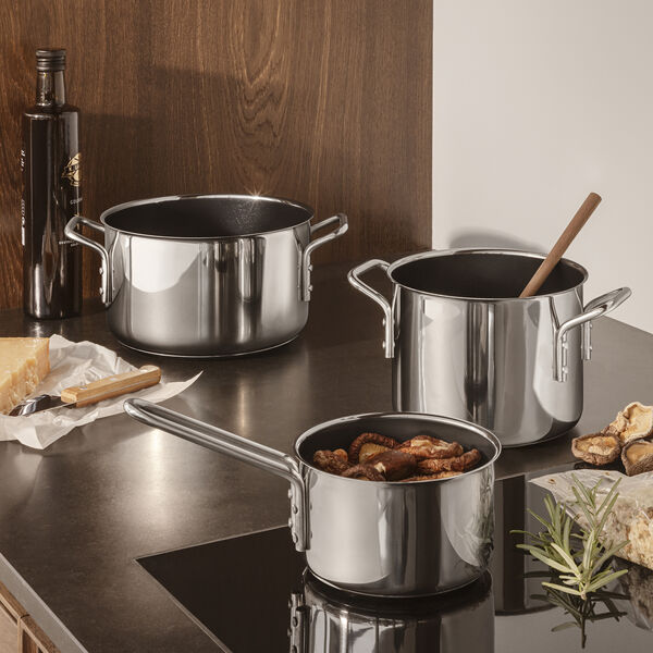 Stainless Steel Kasserolle keramisk bel&aelig;gning 1,1 L, Eva Trio