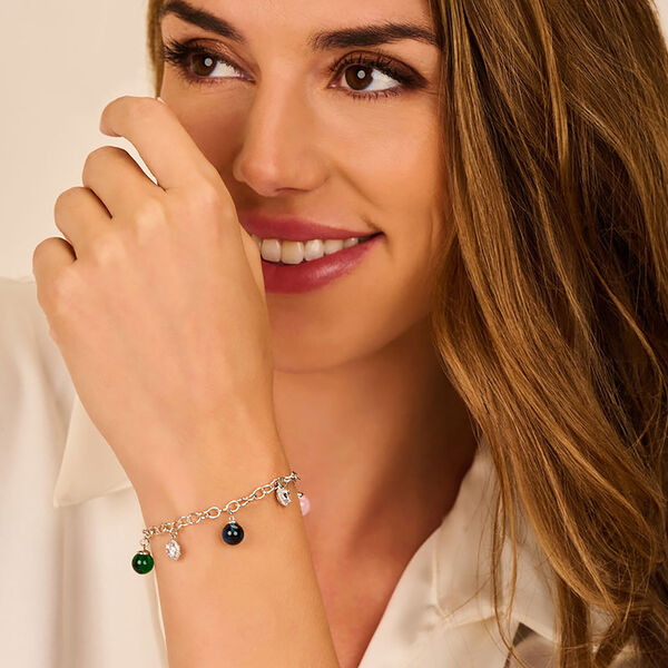 MAXINE armbånd, sølv/multi, Spirit Icons