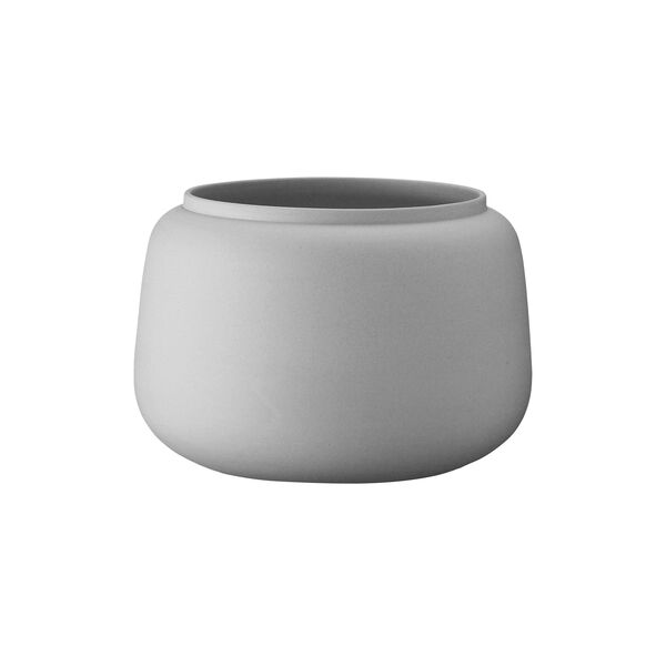 Klassisk vase bred lille, gr&aring;, Ditte Fischer Copenhagen