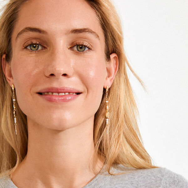 FIRE &oslash;reringe, guldbelagt, Pilgrim