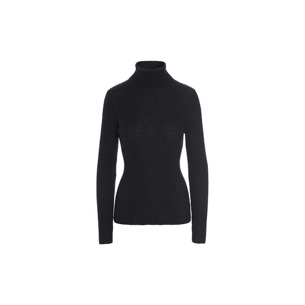 New wool rullekrave sweater, black New wool rullekrave sweater, black, BITTE KAI RAND