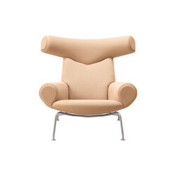 Wegner Ox Chair |  Natural| L&aelig;nestol + Ottoman, Fredericia Furniture