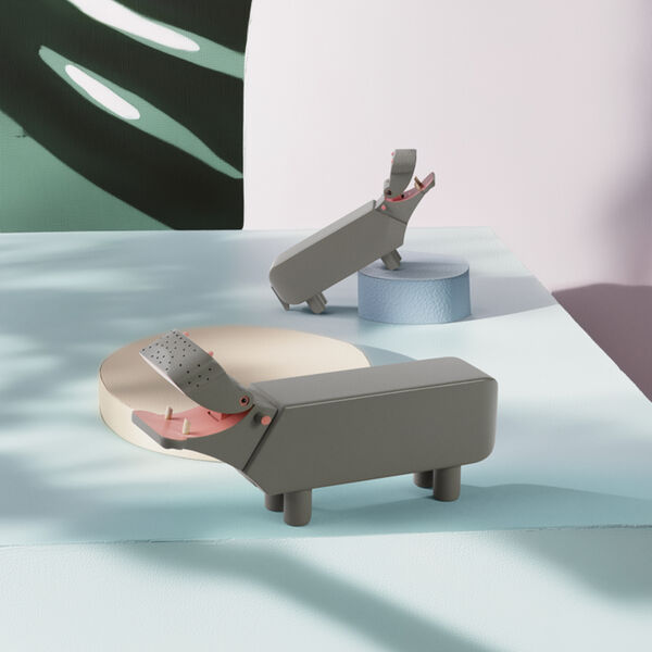 Flodhest liliput, grå, Kay Bojesen Denmark