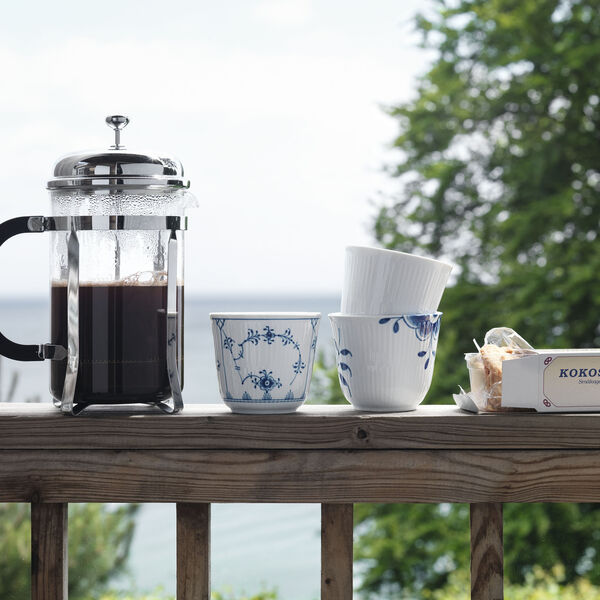 Musselmalet Riflet termokop 26 cl, Royal Copenhagen