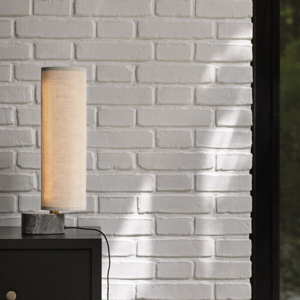 Unbound Table Lamp, grey marble/canvas, GUBI
