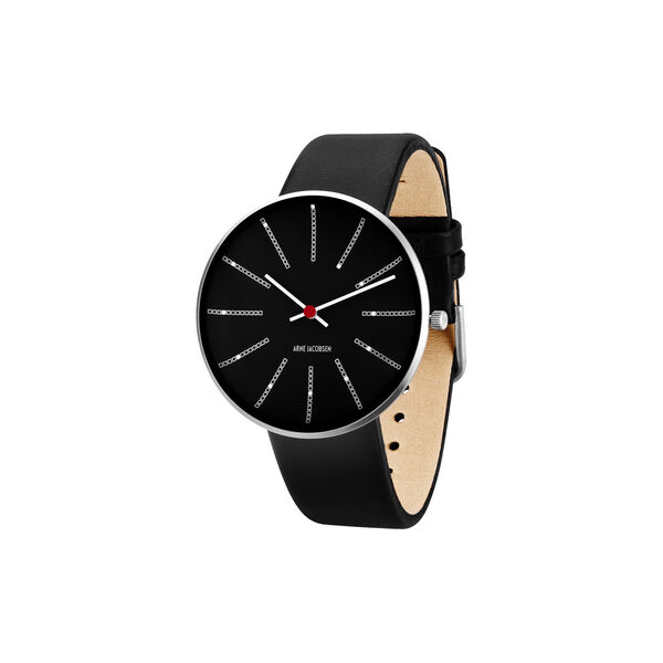 Bankers armbåndsur, black Bankers armbåndsur, black, Arne Jacobsen Watches
