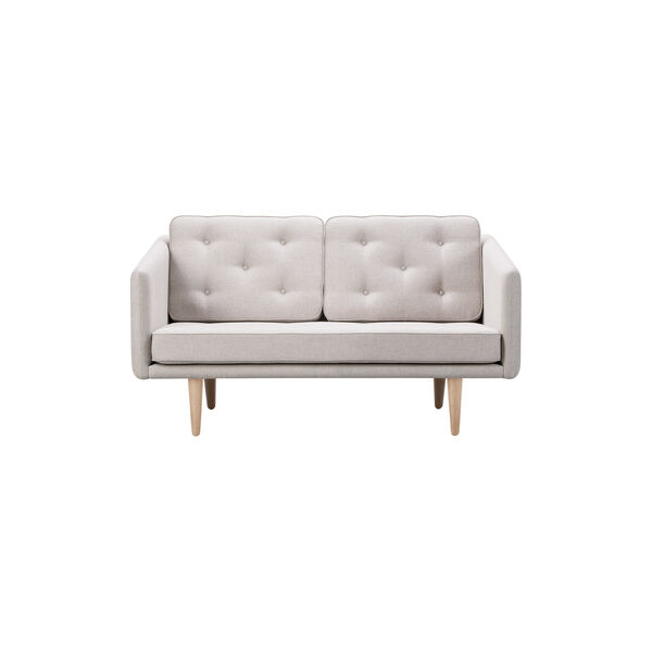 No. 1 2002 2 pers. sofa, beige/sæbebehandlet eg, Fredericia Furniture
