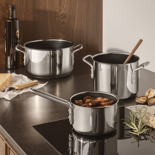Stainless Steel Gryde keramisk Slip-Let&reg; bel&aelig;gning 2,2 L, Eva Trio