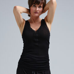 Woollen Lacey Top, black, Seamless Basic