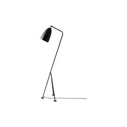 Gräshoppa Floor Lamp, black semi matt, GUBI