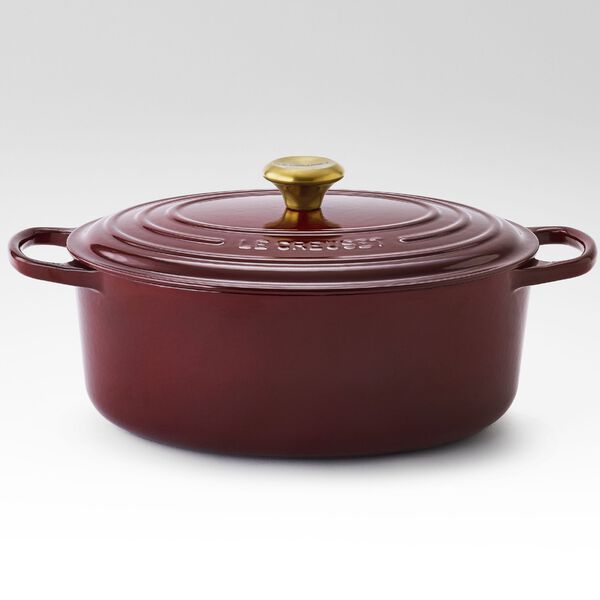 Signature st&oslash;bejern oval gryde &Oslash; 31 cm, garnet, Le Creuset