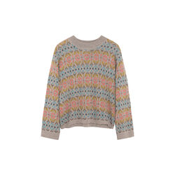 Alpaca Pattern Sweater, multi, Serendipity