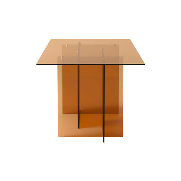 Anouk glasspisebord, brun gennemsigtig, Westwing Collection