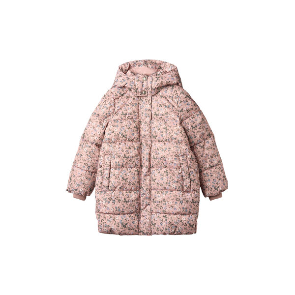 Puffer Coat Yrsa, rose powder flowers, Wheat
