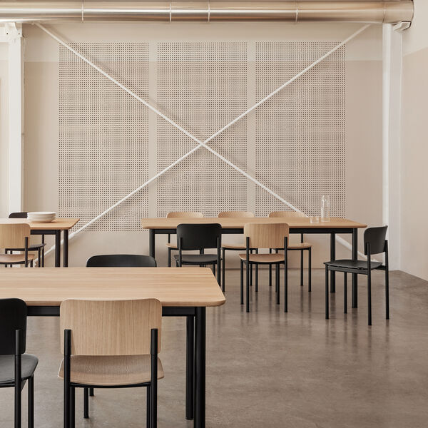 Plan Table, light oiled oak/black, Fredericia Furniture