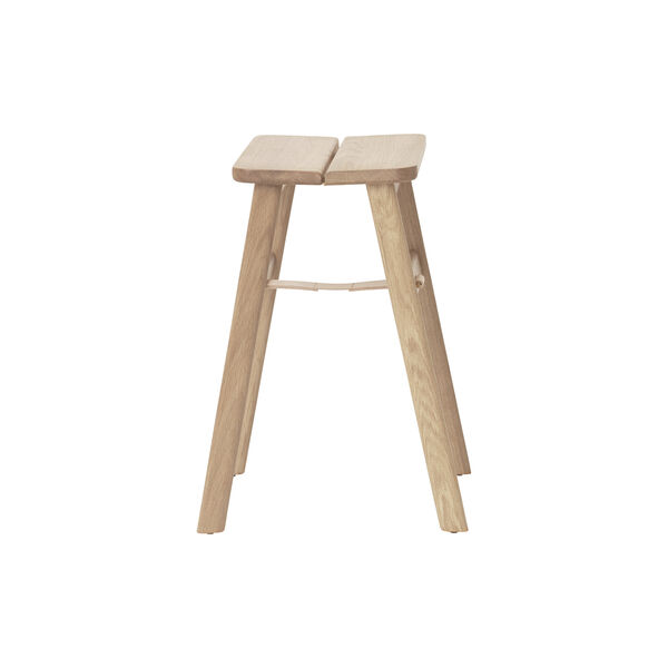 Angle Foldable Stool, white oiled oak, Form & Refine